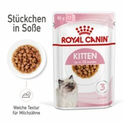 Royal Canin Kitten Second Age Für Kätzchen Bis Zum 12. Monat 12 X 85 G In Soße Frischebeutel